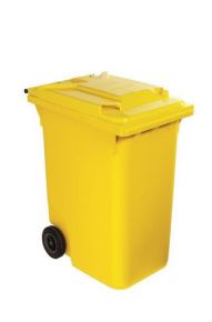 conteneur plastique 360 litres 2 roues jaune