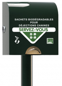 Distributeur de sacs canins biodégradables