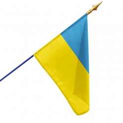 Drapeau Ukraine sur hampe