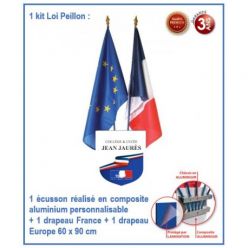 kit-ecole-loi-peillon-1-ecusson-personnalisable-2-drapeaux