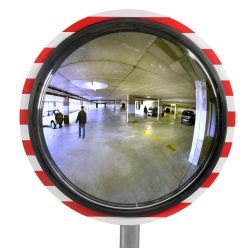 Miroir de circulation industrie et voie privée 180° Poly+
