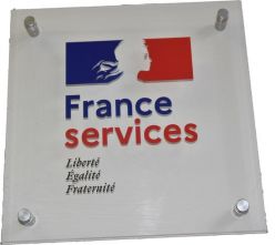 Panneau affichage plexiglas France Services