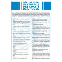 Plaque d'intérieur déclaration universelle des droits de l'homme et du citoyen - ONU