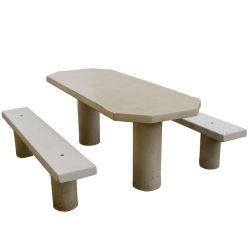 table ovale beton