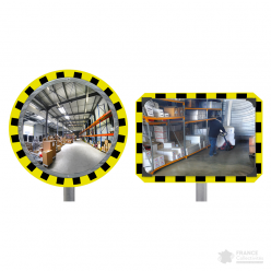 Miroir de sécurité pour entrepôt et logistique 90° Plexi+