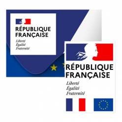 Plaque république française modèle drapeau ou classique au choix