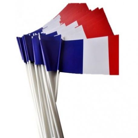 Mobilier urbain, Matériel de collectivités, Bancs de jardin, Extérieur Lot  de petits drapeaux français en papier à agiter - fetes et cérémonies