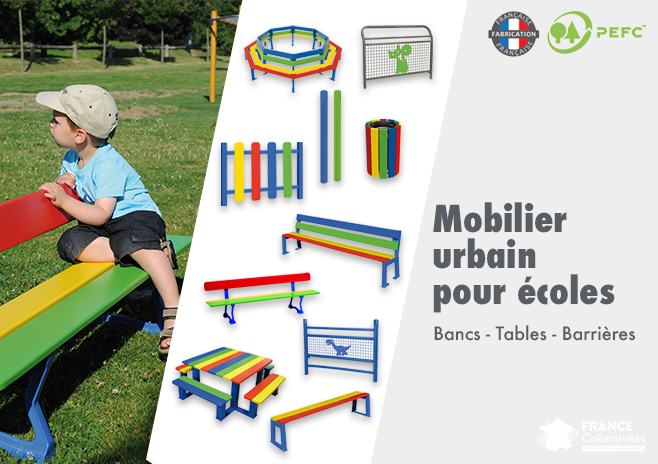 Mobilier urbain pour écoles